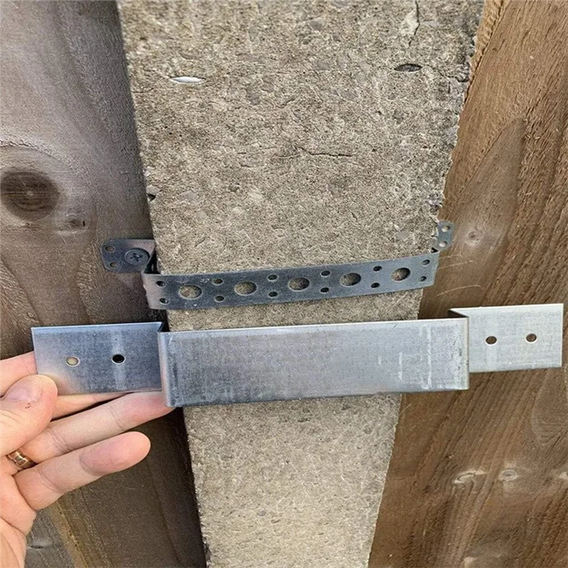 

ELEG-10 Piece Fence Panel Clips Fence Post Safety Bracket Galvanized Fence Clip Silver Metal For 100Mm/4Inch Post Fence