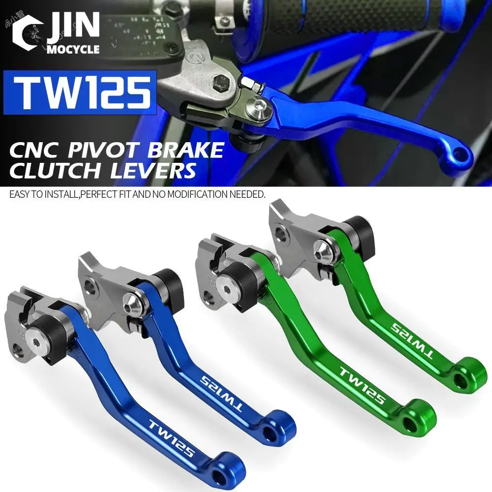 

For YAMAHA TW125 1999 2000 2001 2002 2003 2004 Motorcoss Pit Dirt Bike Pivot Foldable Brake Clutch Levers With LOGO TW125