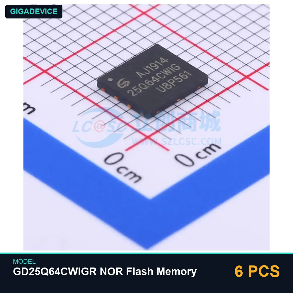 6 PCS GigaDevice GD25Q64CWIGR NOR Flash Memory
