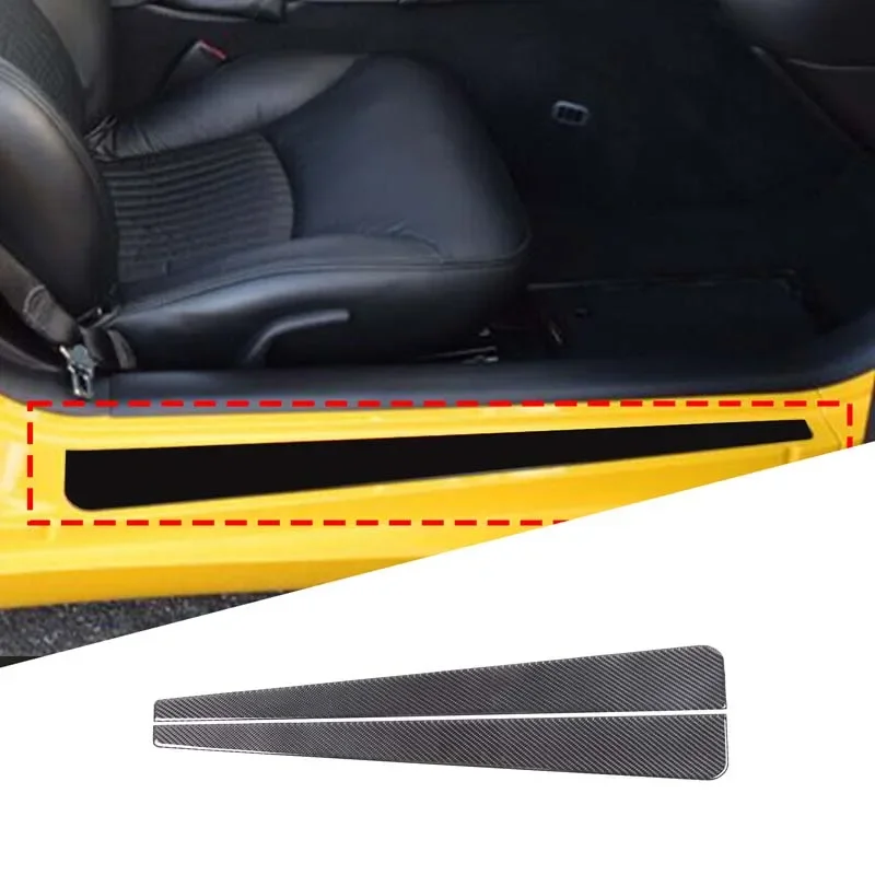 

For Chevrolet Corvette C5 1998-2004 Soft Carbon Fiber Car Door Sill Strip Protection Sticker Door Step Cover Car Accessories