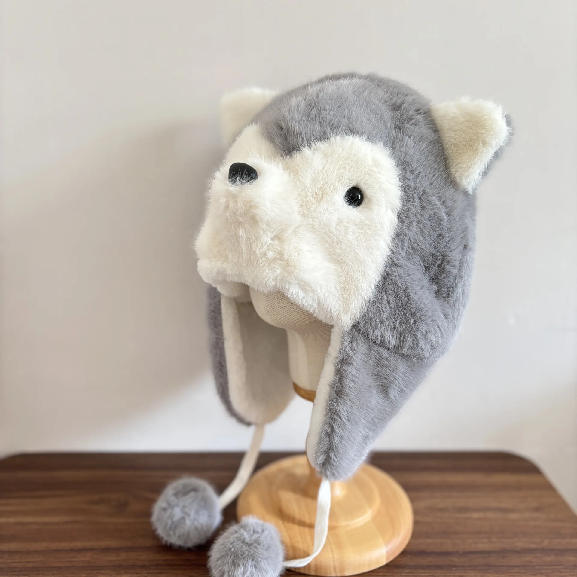 women plush hats autumn winter bomber hat fluffy cute Hashiqi shape winter cap ear flaps