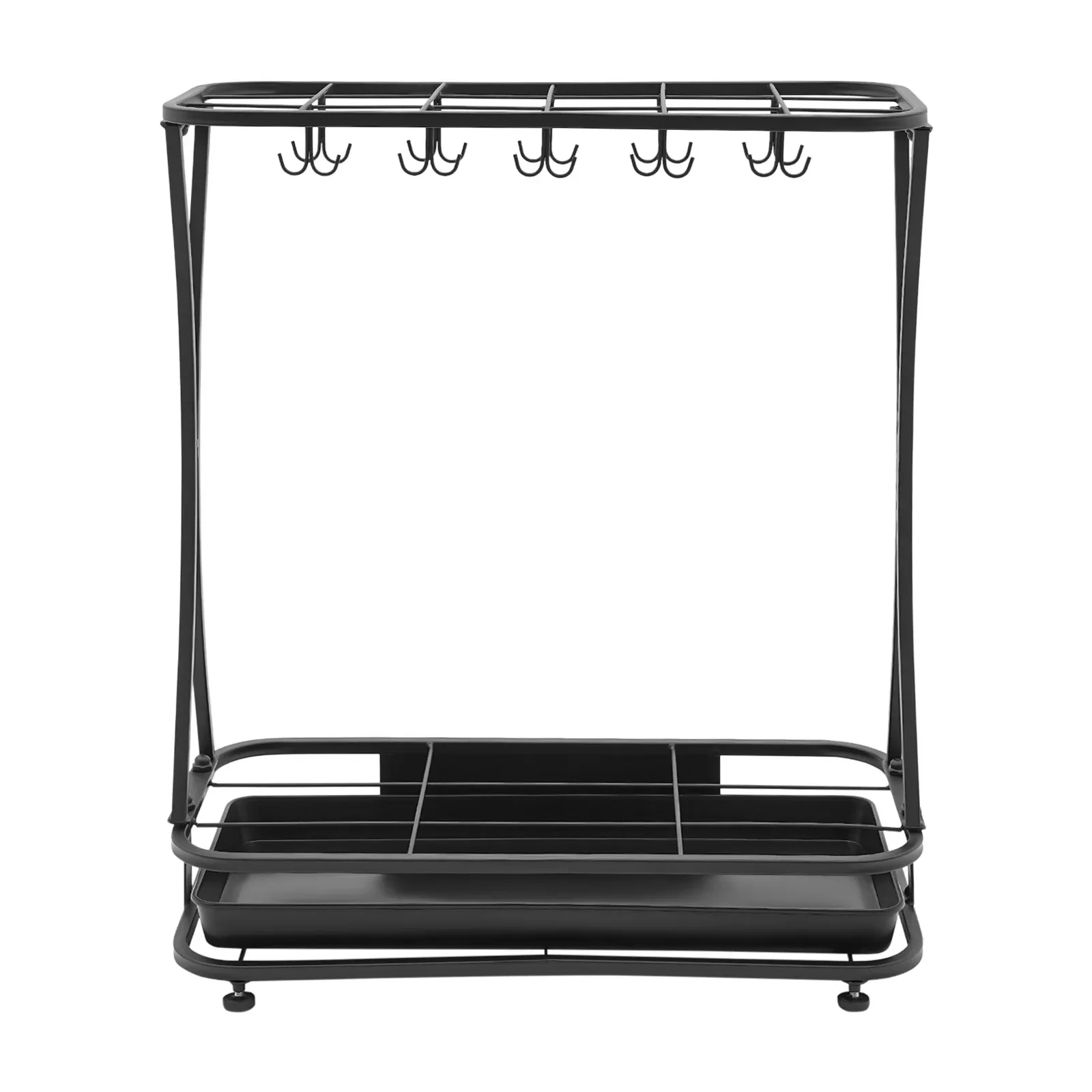 Umbrella Holder Stand Free Standing Rack Organizer 55.12 lbs Load-capacity  With 20 Hooks And 18 Slots