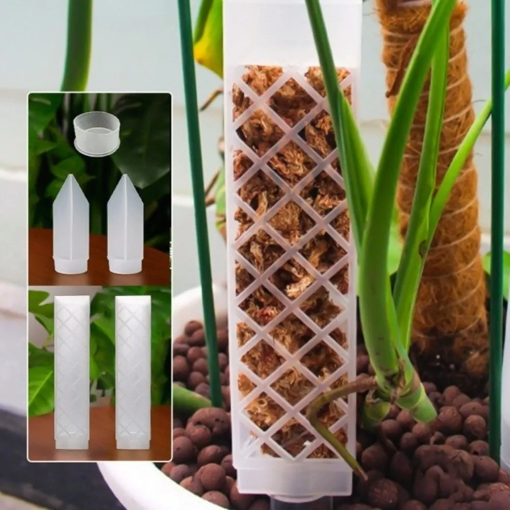 D-Shaped Self-Watering Plant Drip Adjustable Flow Rate Automatic Watering Plant Climbing Stick Plants Growth Stand Plastic