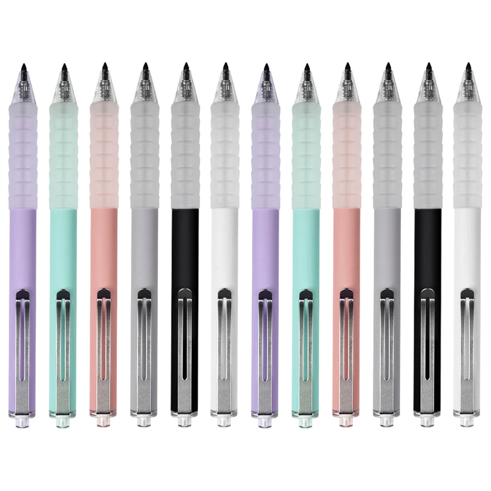

12 Pcs Pencils Drawing Mechanical Everlasting Writing Inkless Without Child