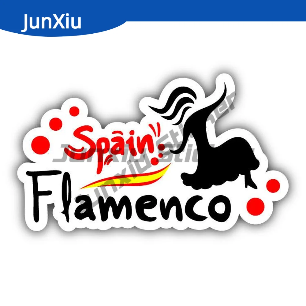 

Flamenco Spain Dance Scratch-proof Sticker Car Laptop Speedboat Rear Windshield Bumper Vinyl Waterproof Decal Personality Custom