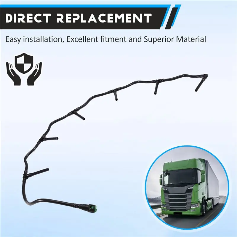 AT92-High Pressure Air Pipe Hose For Scania P, G, R, T-Series Trucks, Fuel System Bleed Pipe 1483544, 1507014