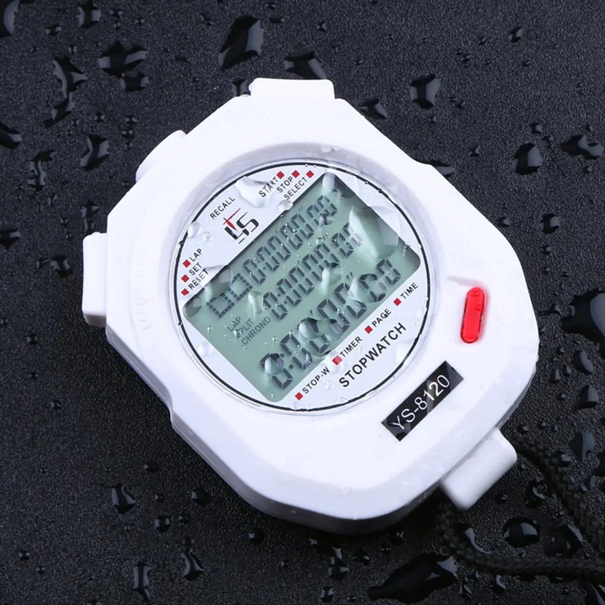 A73P  Digital Timer Stopwatch Chronograph Sports Training Digital Chronometers 3 Rows Display of 120 Tracks Black