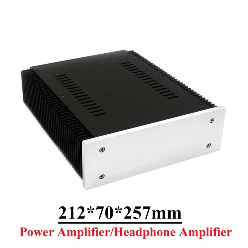 

212*70*257mm All Aluminum Power Amplifier Case Headphone Amplifier Enclosure Diy Audio Amp Accessories