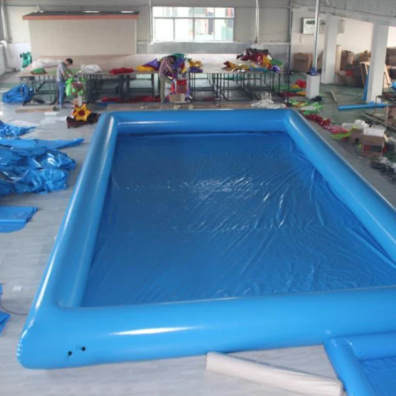 Outdoor Portable Inflatable Swimming Pools Regular Blue Outdoor Custom Commercial Swimming Pool Rectangle Inflatable Pool