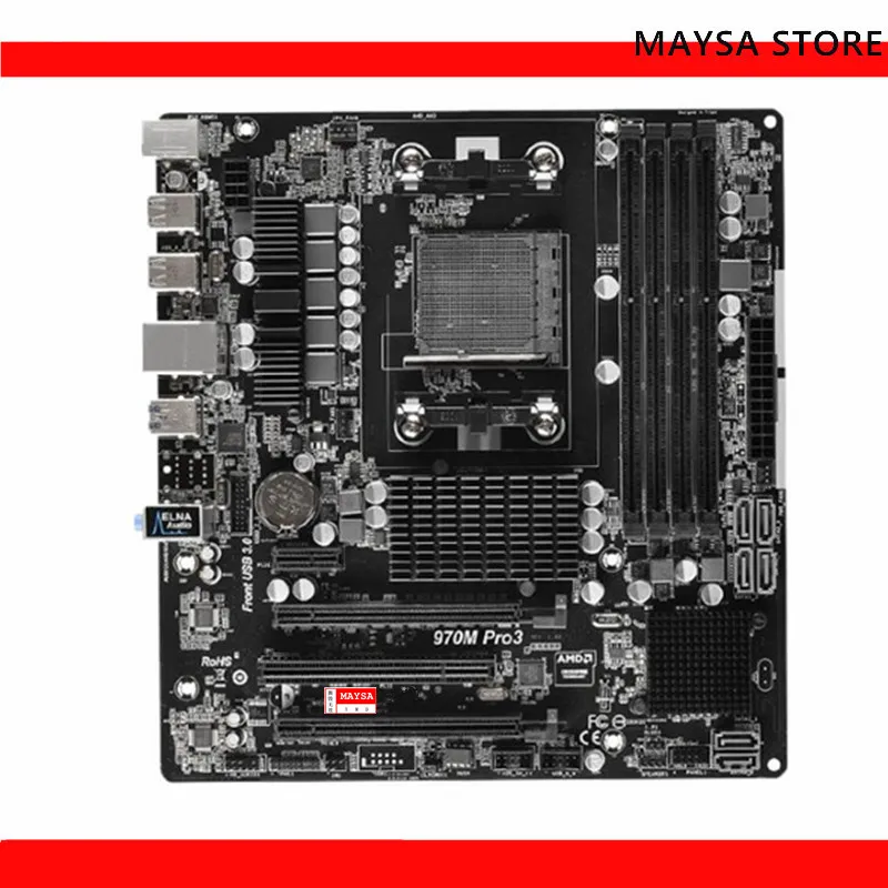 

For Asrock 970M Pro3 Motherboard 64GB AM3+ DDR3 Micro ATX Used Mainboard 100% Tested Fully Work