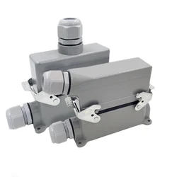 Heavy Duty Connectors HDC-HE-024-1/2/3/4 F/M 24pin Industrial rectangular Connector plug  16A 500V Screw connection