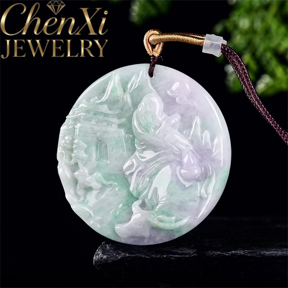 

Элитный кулон из натурального жадеита цвета пролетной птицы с узором «Благоприятное облако», роскошное качество, модные ювелирные изделия, изысканный и элегантный.