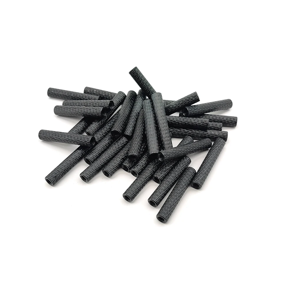 10 Stück M2x/M3*10/12/14/15/19/20/22/25/28/30/35/40 Gerändelte Aluminium-Abstandshalter Bolzenbefestiger für RC-Drohnen – Detail 3