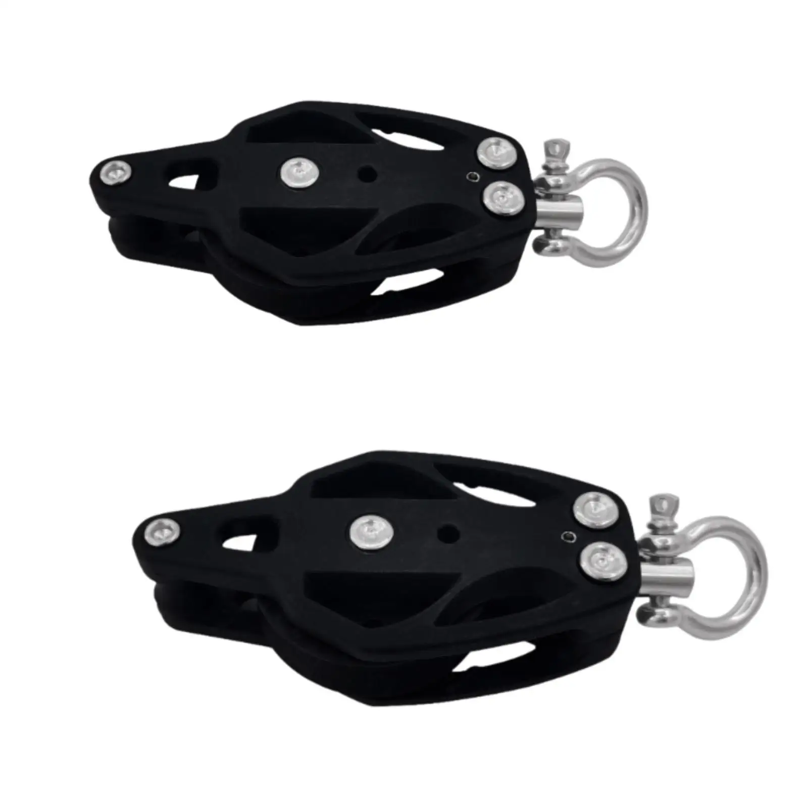 Lifting Pulley Smooth Silent Bearing Deck Rigging Anchor Single Swivel Block Pulley Block for Kayak Yacht Marine Sailboat Canoe
