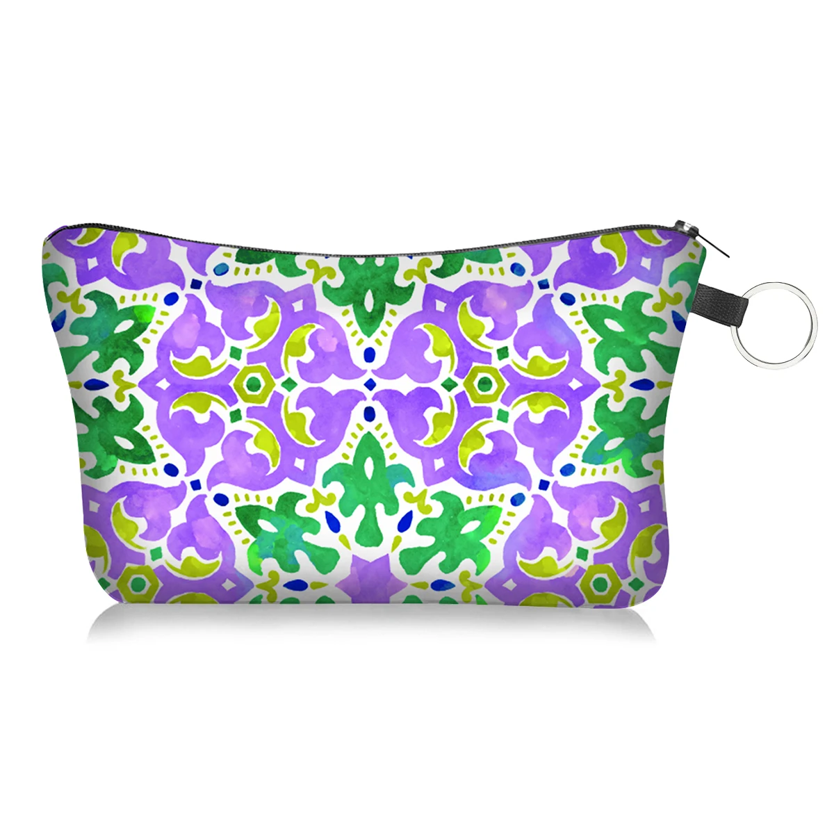 Chic Bohemian Abstract Print Cosmetic Bag - Lightweight, Roomy Makeup Organizer for Women & Teens - Durable Polyester, Easy Care