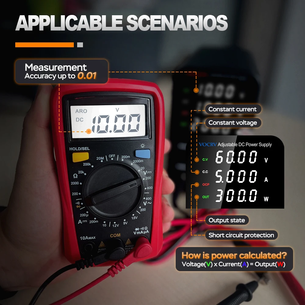 Imagem -05 - Variável dc Power Supply Banco com Encoder Ajuste Knoboutput Ajustável Power Supply 30v 10a