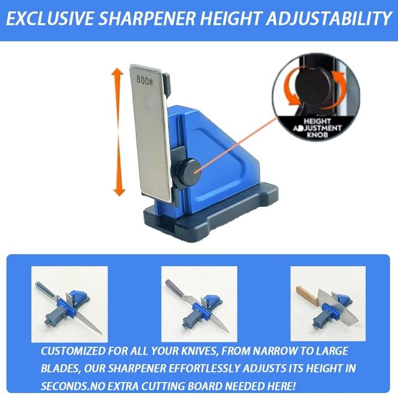 

2025 Newest Adjustable Portable Rolling Knife Sharpener Kit 10°-40° Adjustable Angles Removable Diamond Plates 400# 800# 1000#