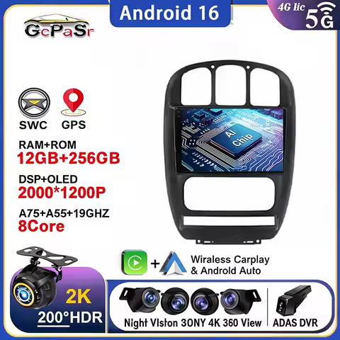 Auto Radio Android 16 For Dodge Caravan 4 For Chrysler Grand Voyager RS 2000 - 2012 Car Multimedia Player Navigation Screen DVD