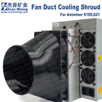 12x24cm Fan Duct Shroud  6' 8' Round Mouth For ASIC Miner Dual Fan Compatible With Antminer Avalon Iceriver Goldsehll Miners