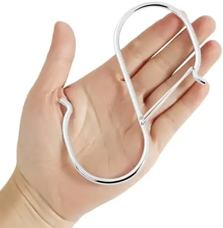 

Прочные S-образные крючки 4,96 дюйма – набор из 4 серебристых крючков для подвешивания растений, кухонных шкафов, стеллажей – подходят для штанг диаметром до 1,2 дюйма.