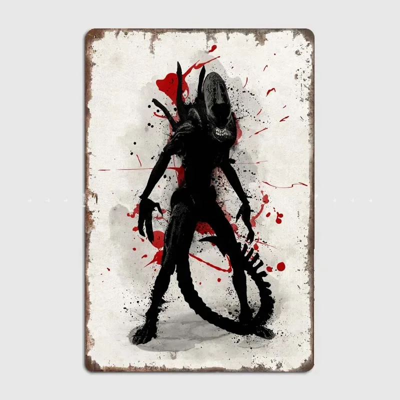 Vintage Metal Plaque for Eerie Wall Decor, Ideal for Room, Spook House，and Hallway Decoration, Perfect for Horror Enthusiasts