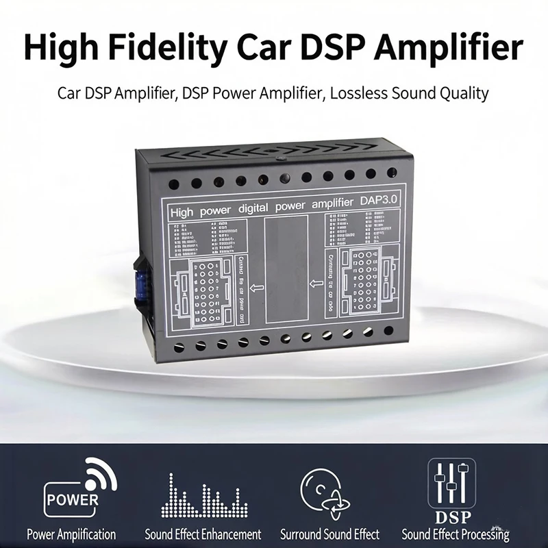 

Автомобильный DSP-усилитель 12В Hi-Fi, цифровой аудиопроцессор 4X60Вт для Android, улучшение звука без потерь