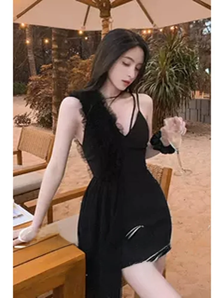 sexy-asymetrique-v-ne-strapl-bla-me-dr-sensuel-cadeau-d'anniversaire-design-sens-coreen-sle-taille-haute-orth-jupe