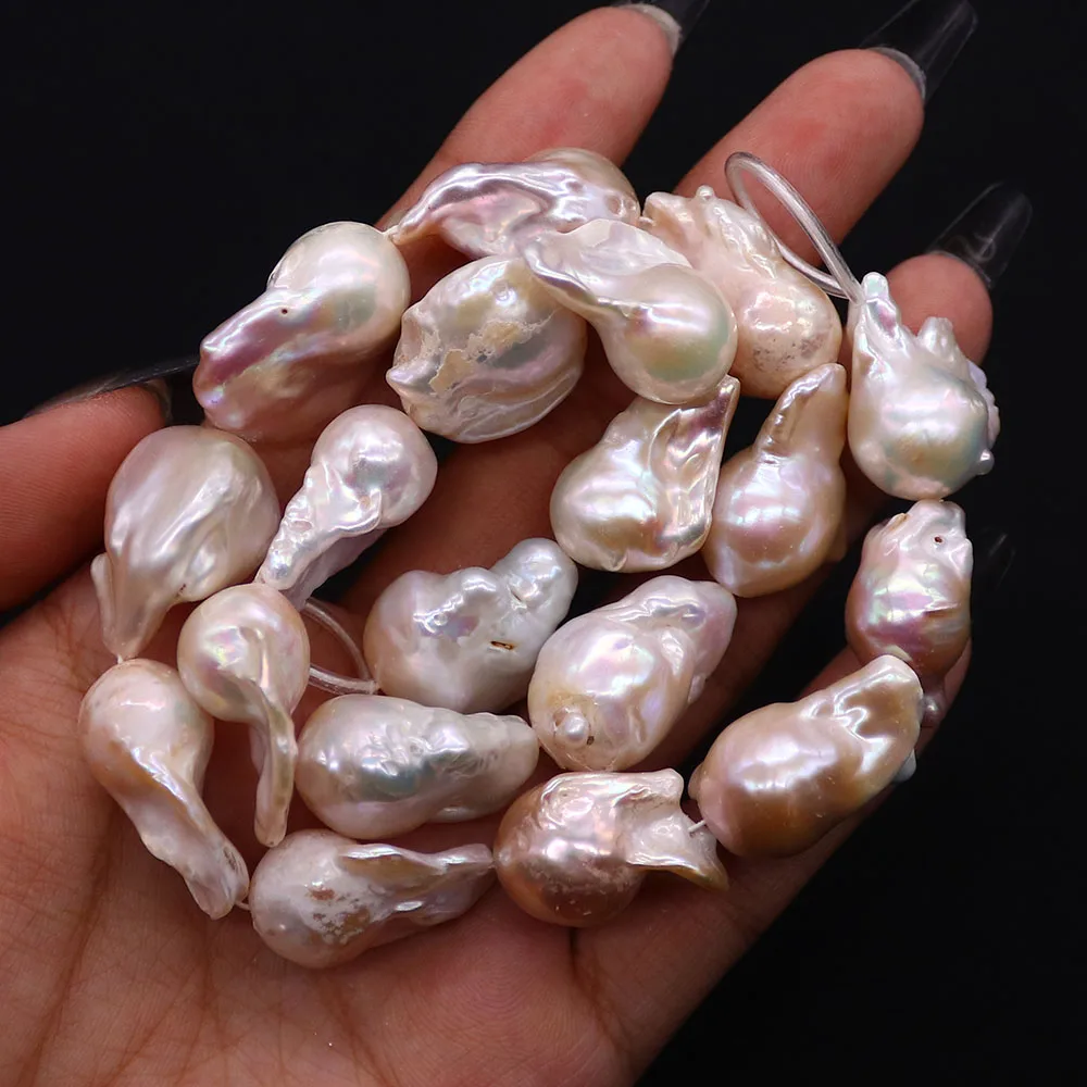 

Natural Freshwater Cultured Pearl Irregular Beads 18x21mm Large Baroque Pearl Loose Bead Handmade Necklace Accessory 1 Strand