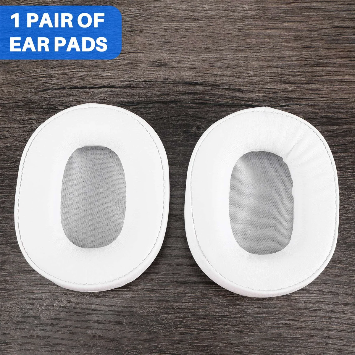 Oreillettes blanches en mousse à mémoire de forme, coussins d'oreille, housse de remplacement, convient pour ATH M50X, Audio Technica M40X, M30X, M20