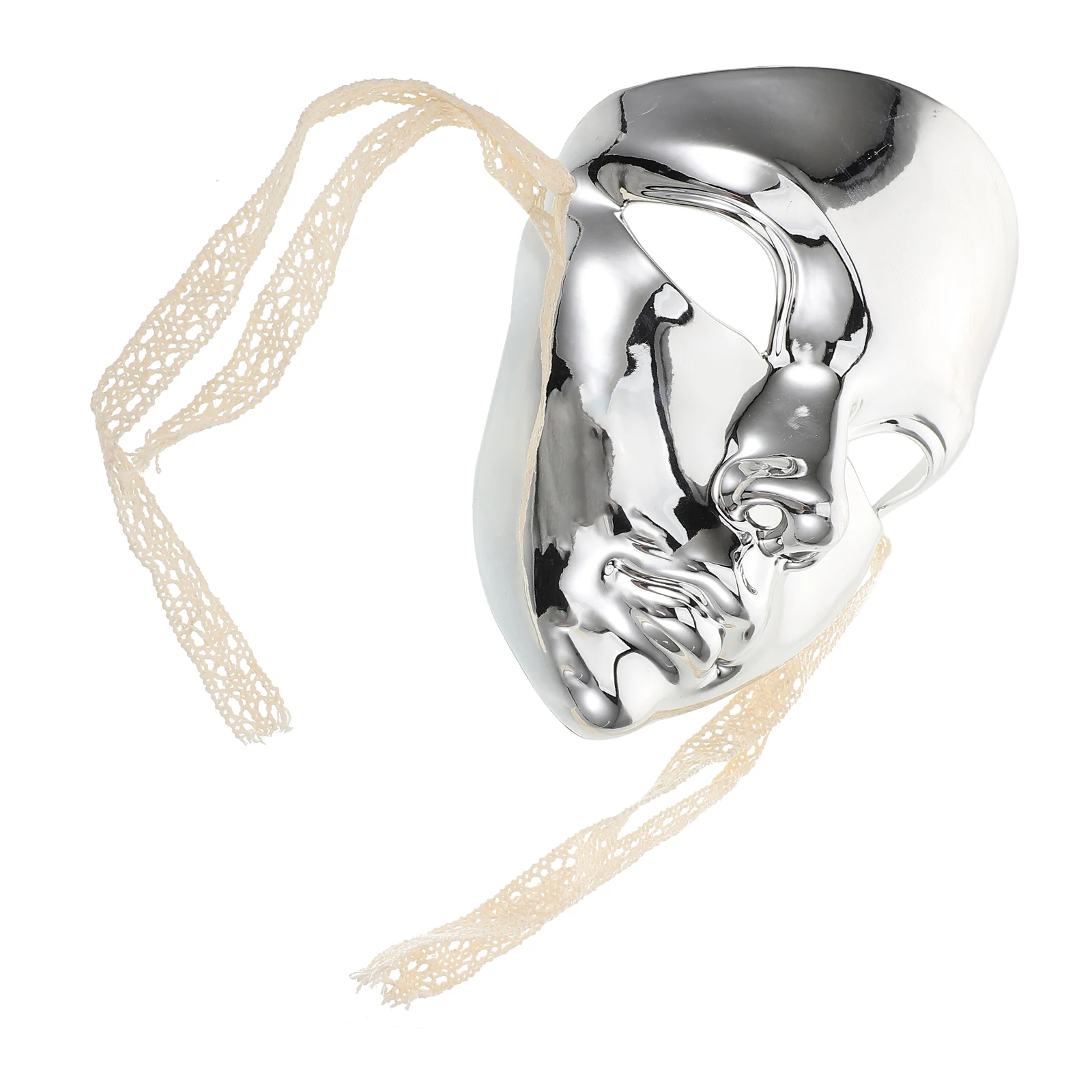 

Technology Beauty Mask Silver Resin Abs Carnival Women Vintage Aesthetics Durable Construction Decorative Masks