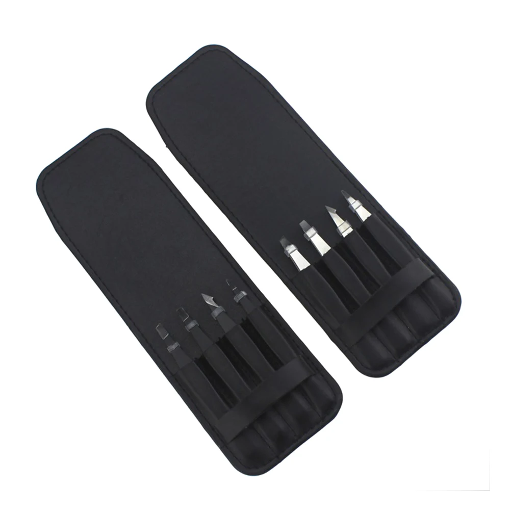 

4pcs Stainless Steel Eyebrow Tweezers Set Flat Angled Tips Removal Tool For Ingrown Hairs Splinters