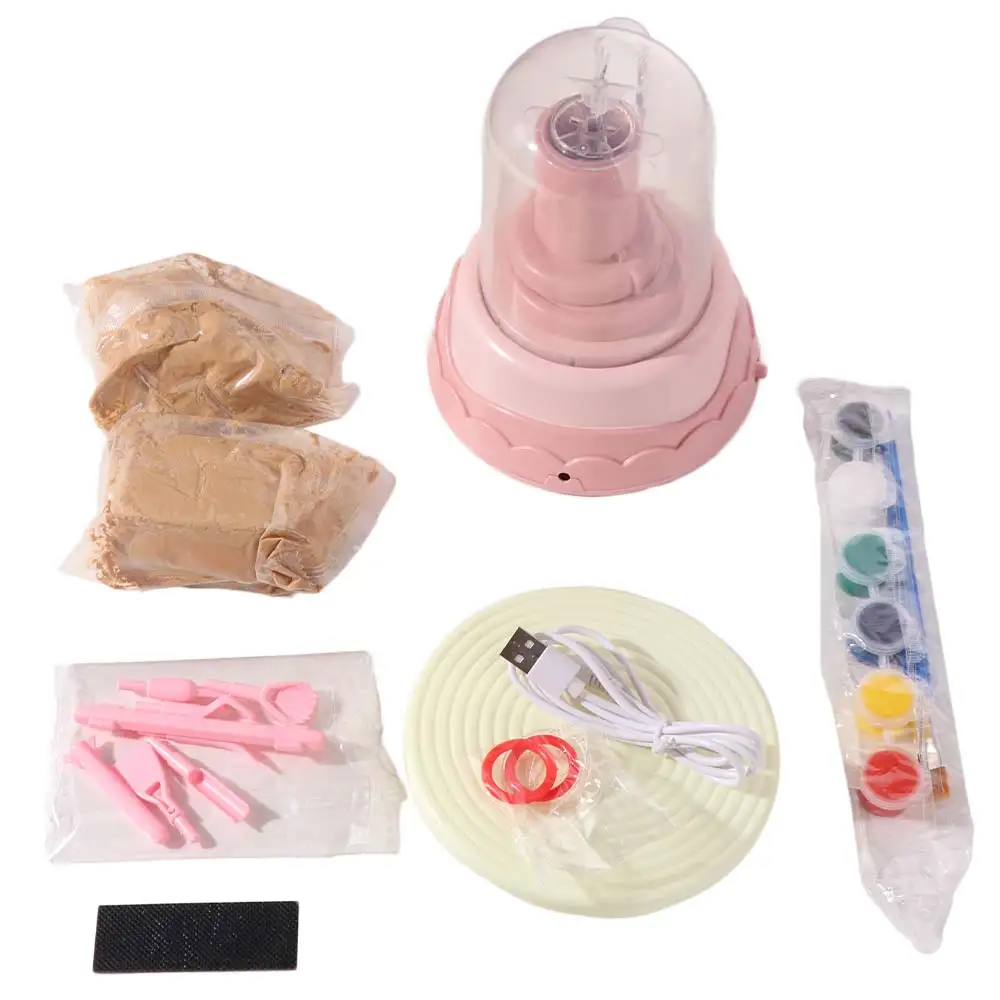 

Handmade Ceramic Clay Casting Machine DIY Toys High-quality Electric Ceramic Machine Drawing Cartoon Turntable Pottery Machine