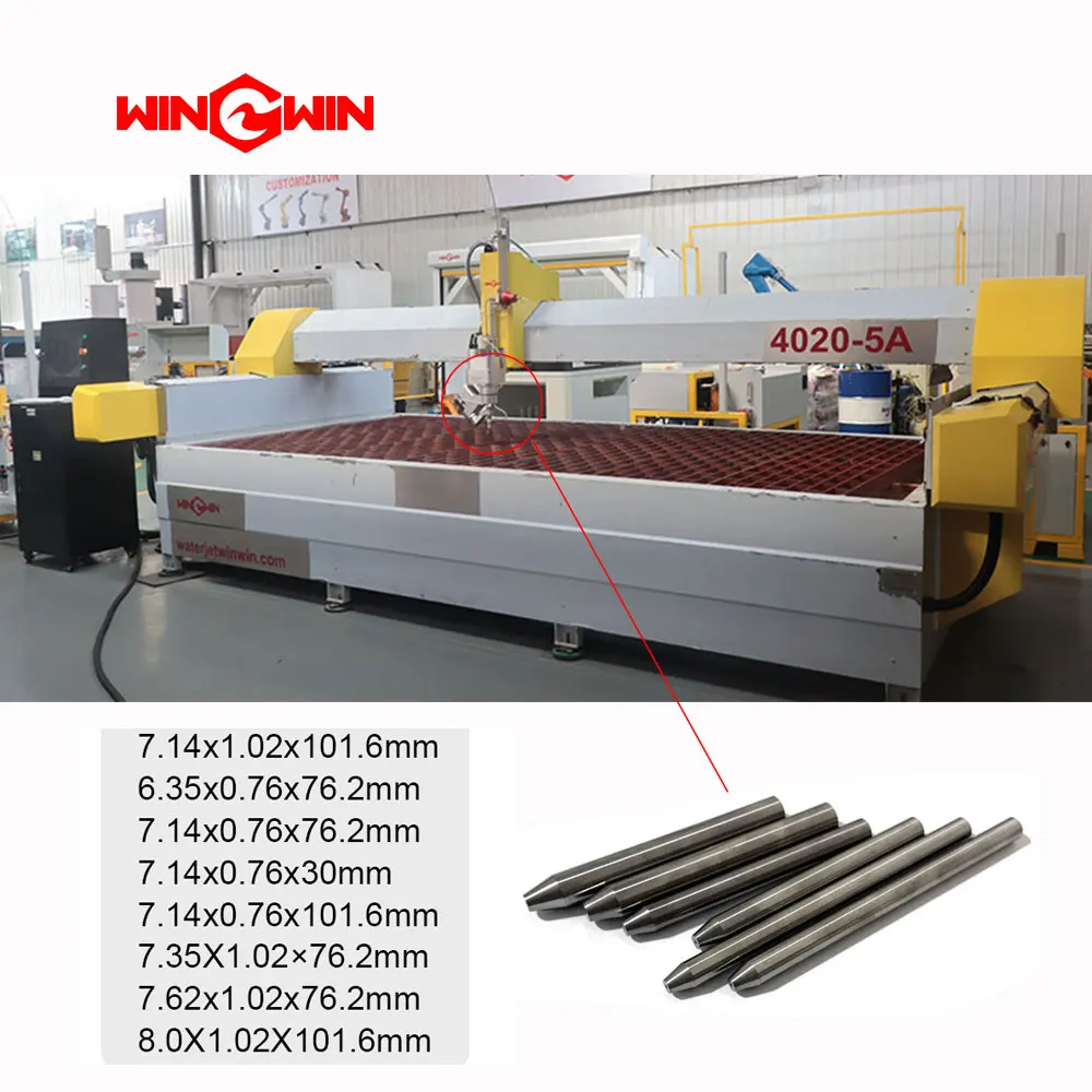Top Quality 7.14x1.02x76.2mm Emmy Recommended Waterjet Spare Parts Long Life Waterjet Abrasive Nozzle Mixing Tube