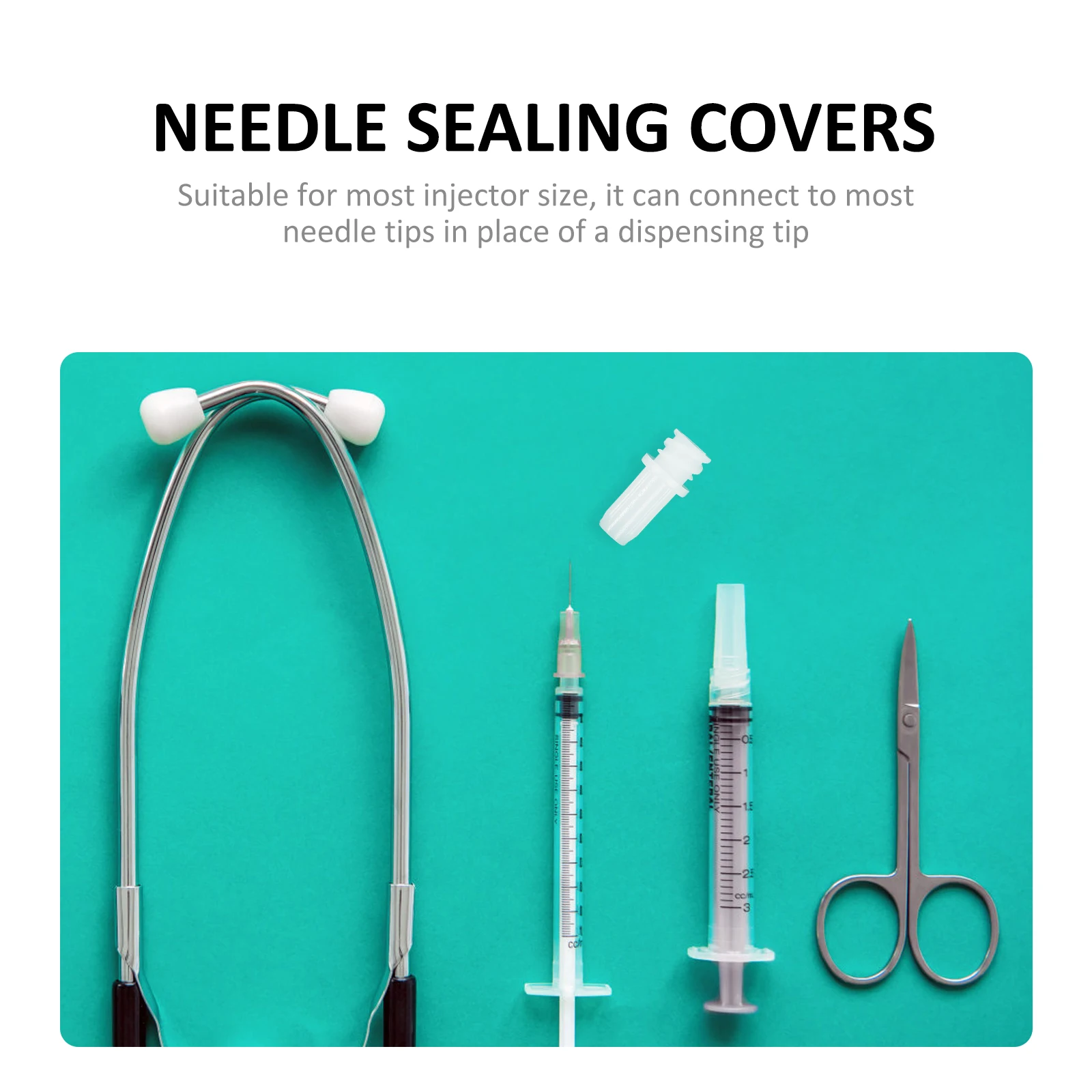 

30pcs Injector Tip Caps Sealing Luer Lock White Covers Anti Leak Reusable Craft Industrial Engine Parts