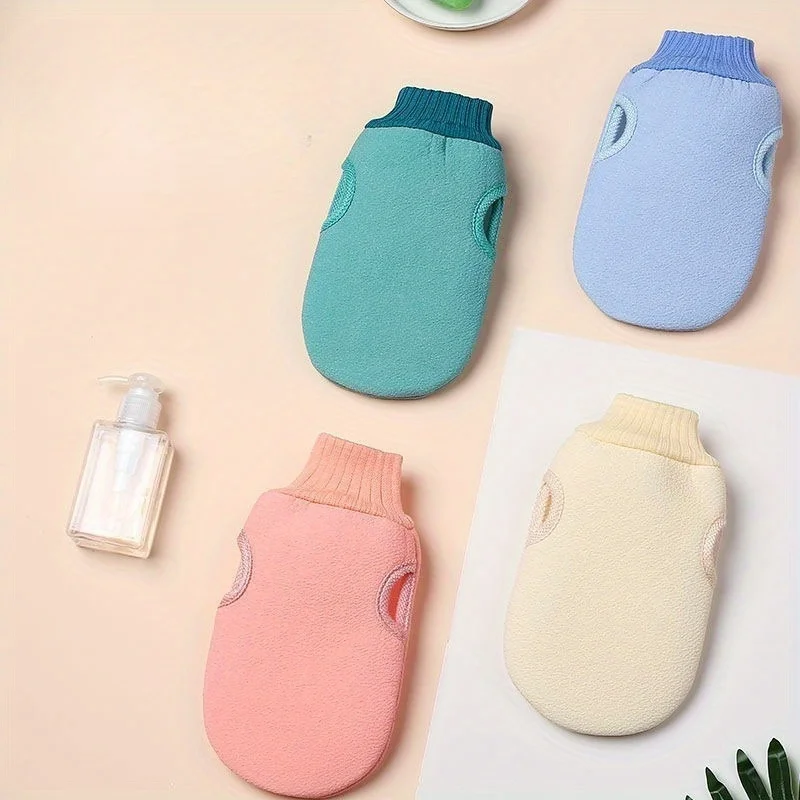 Rubbing Bath Towel Rubbing Bath Artifact Double-sided Adult Coarse Sand Decontamination Solid Color Rubbing Bath Gloves