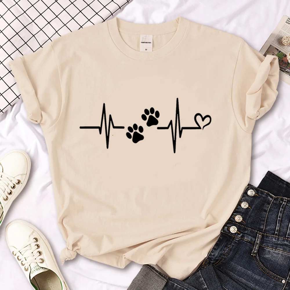 

Peace Love Dogs top women Japanese funny t-shirts female funny anime manga clothing