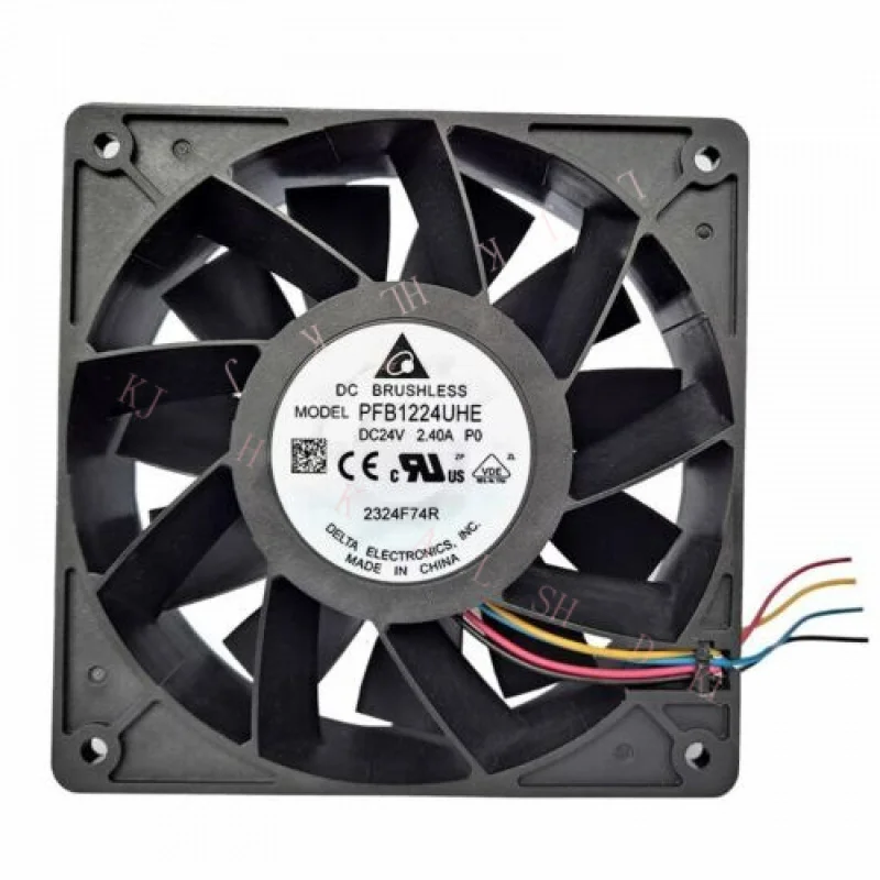 

N FOR Delta PFB1224UHE-P0 12038 DC24V 2.4A 5000RPM 4-Wire Axial Cooling Fan