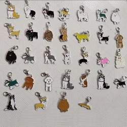 25Mm Diy Enamel Pet Collar Jewelry Wholesale, Yorkshire Dog Charm Pendant Corgi Shetland Sheepdog Shepherd Chihuahua French Bull