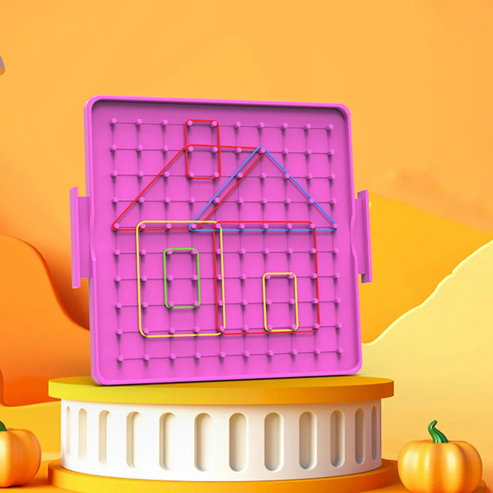 

2Pcs Double Sided Geoboard Plastic Classroom Manipulative Educational Board Stem Math Supplies for Blocks for