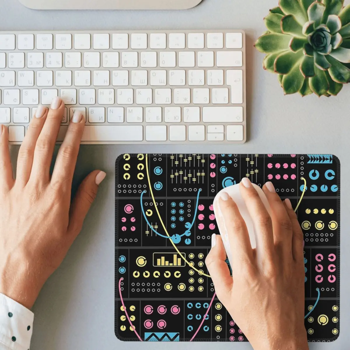 Alfombrilla de ratón con sintetizador Modular, alfombrilla para teclado de ordenador, alfombrilla para ratón, Gaming, PC, portátil, escritorio, accesorios de oficina, alfombrillas para mesa