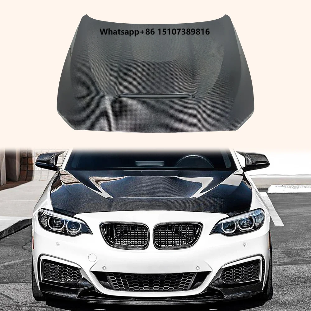 For F20 5D 11-19 F22 2D 14-21 GTS Style Vented Carbon Front Bumper Hood