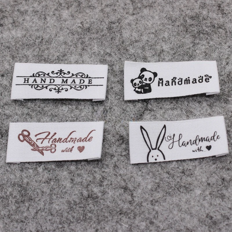 Handmade Cotton Fabric Label: In-Stock Cotton Neck Label for Children\'s Sweaters, Scarves, and Handmade Fabric Bags