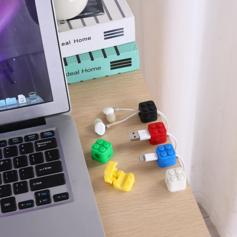 

6Pcs Color Magnetic Cable Organizer Holder Adhesive Wire Keeper Cord Clips For Home Office Under Desk Management