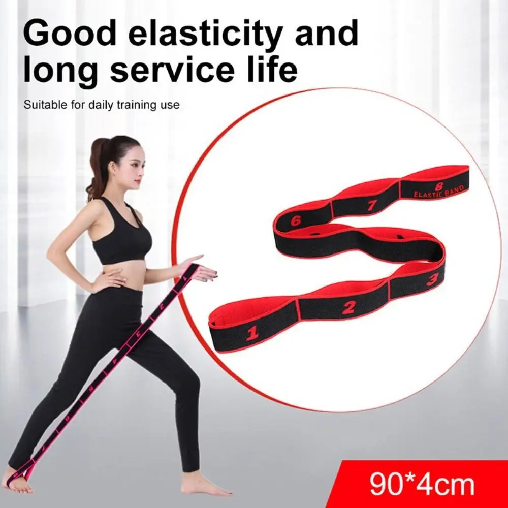 

8/10/12 Grid Yoga Stretch Band Multi-stage Adjustable Digital Resistance Band Flexible Dance Stretch Band