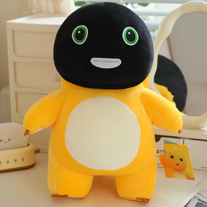 Rosto preto leite dragão pelúcia nailong animal boneca aplicar máscara facial brinquedo travesseiro almofada presente macio