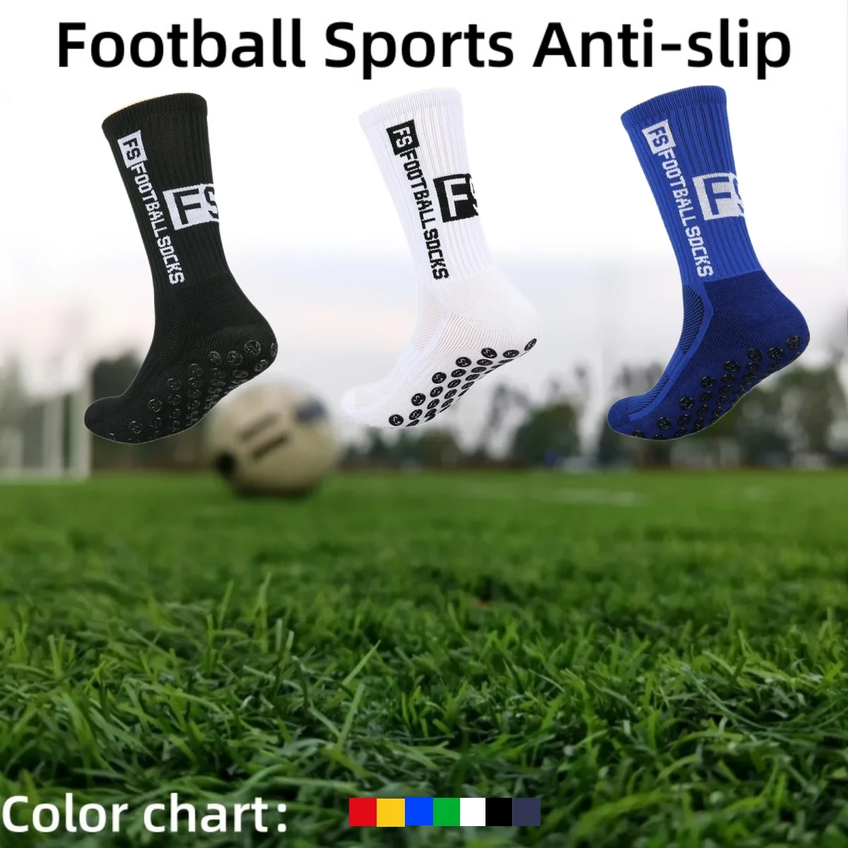 Anti-slip Football FS Socks Non-slip Soccer Basketball Tennis Sport Socks Grip Cycling Riding Medias Antideslizante Futbol