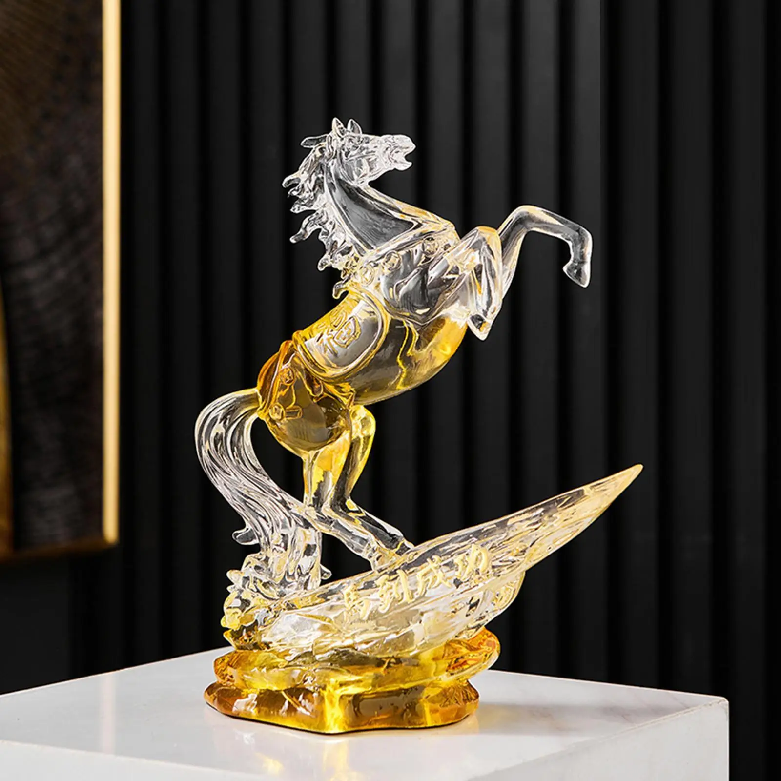 Collezione di statue di cavalli Scultura di cavalli in resina per ufficio, sala studio desktop