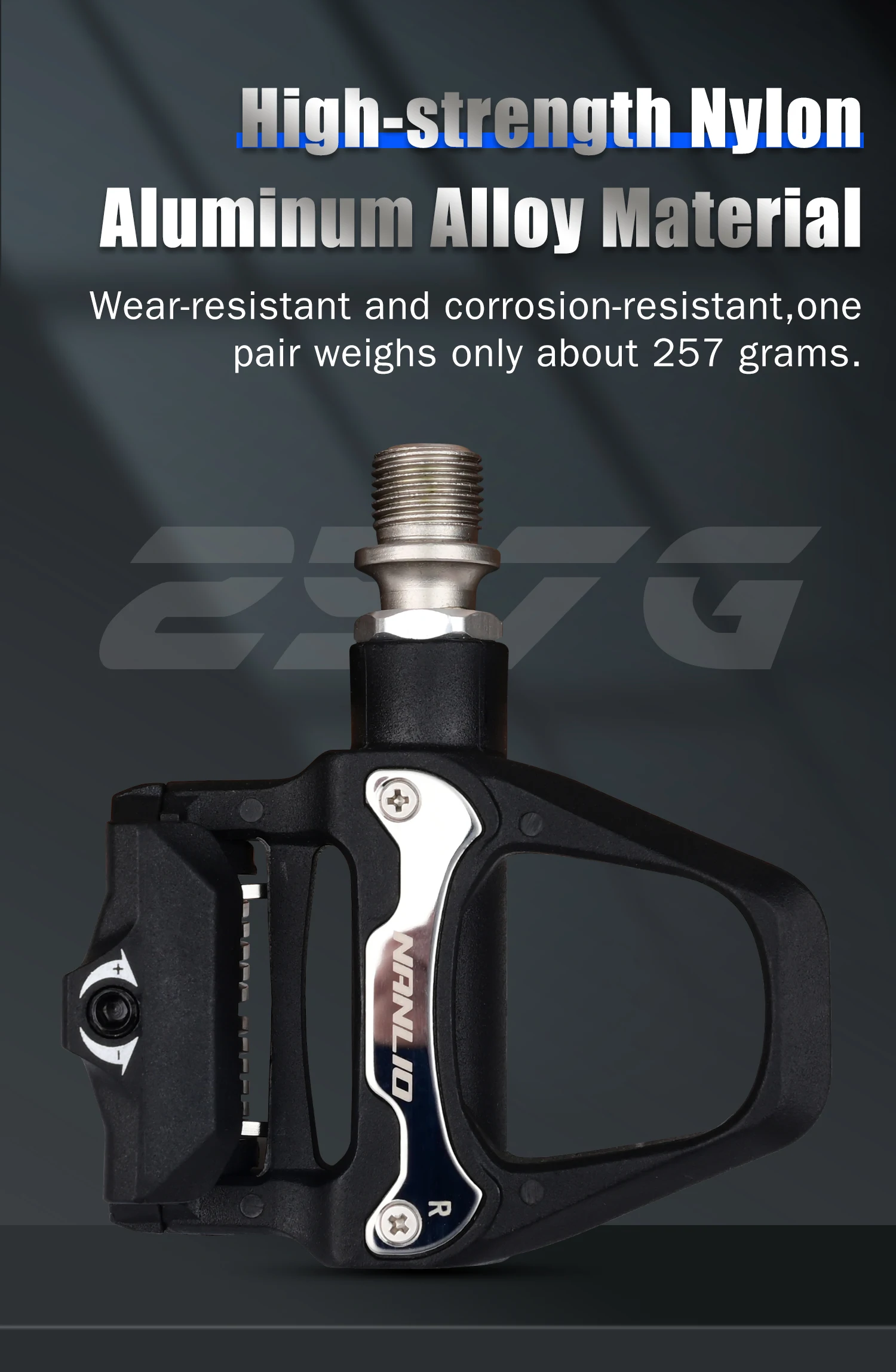 Nanlio SPD-SL Rennrad-Pedale, Klickpedale mit 6 ° Stollen, Leichtes Hybrid-Nylon/Legierung, abgedichtetes Lager (Bestseller) – Detail 15
