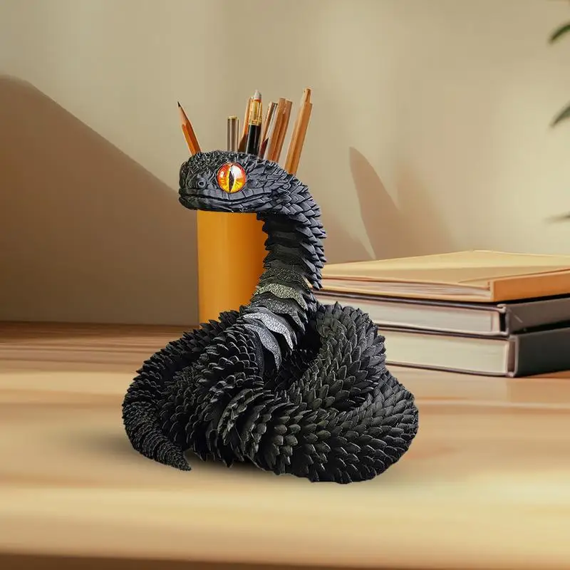 3D Printed Snake 18 Inch Articulated 3D Animal Toy 3D Printed Stuff Flexible Executive Desk Toys Snake Figurine for Children's