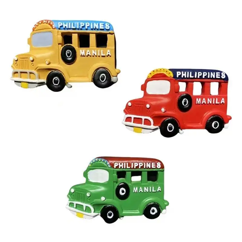 Manila, Philippines Tourism Commemorative Creative 3D Hand drawn Colorful Stunning Car Decoration Magnet Refrigerator Sticker Gi
